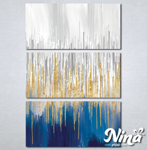 Slike na platnu Plavo zlatna apstrakcija Nina360_3