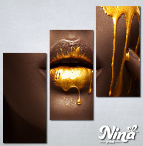 Slike na platnu Zlatna boja na usnama Nina328_3
