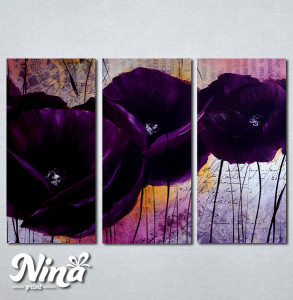 Slike na platnu Apstrakni ljubičasti cvet Nina257_3