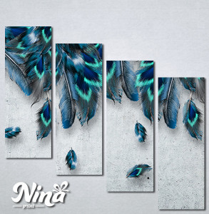 Slike na platnu Plavo perje Nina338_4