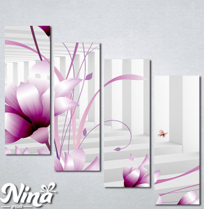 Slike na platnu 3d Ljubicasti cvet Nina345_4