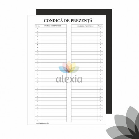 Condica prezenta A4