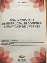 Fisa individuala de instructaj In domeniul situatiilor de urgenta (color)