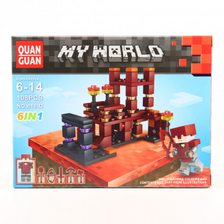 Set de constructie Lego, Lumea de lava tip Minecraft, 108 Piese