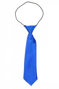Cravata pentru copii, model ingust, aspect matasos, 6.5 x 26 cm, NO6212, Albastru