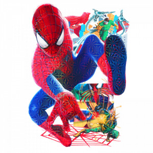 Sticker decorativ pentru camera copilului Spiderman, KD203, 33 cm