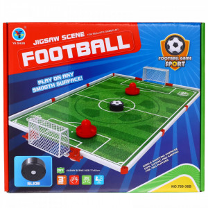 Joc de masa Fotbal, pentru copii, puc cu bila care aluneca, 2 jucatori, 77 x 52 cm, 6 ani