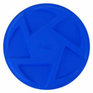 Jucarie frisbee pentru caini, cauciuc, NO590, 22 cm, Albastru