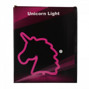 Lampa De Veghe Unicorn, Lumina Ambientala, alimentare 2 baterii AA, marime 22.6 x 18.6 cm