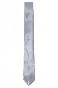 Cravata barbati, model ingust, aspect matasos, lucios, 5 x 174 cm, NO2023, Gri deschis
