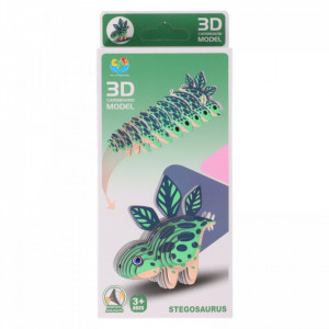 Puzzle 3D Dinozaur, Stegosaurus, carton dur, NOP532, 24 piese