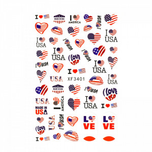 Stickere pentru decor unghii, USA, XF3401