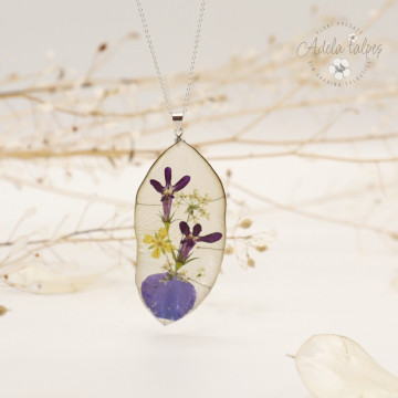 pandantiv Lunaria "Ikebana mov"