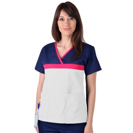 Bluza medicala ColorMIX din bumbac satinat