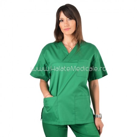 Bluza medicala unisex verde