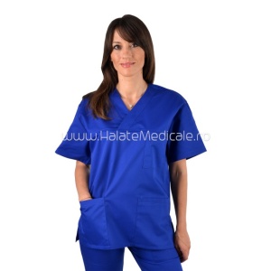 Bluza medicala unisex albastra