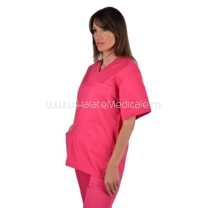 Bluza medicala unisex ciclam