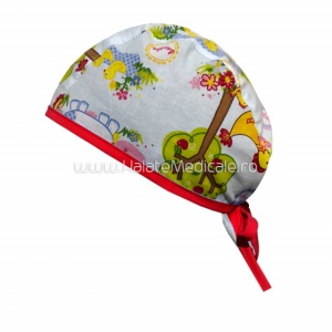 Boneta din bumbac subtire Little Farm