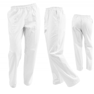 Pantaloni unisex albi