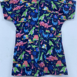 Print Dino zippered gown