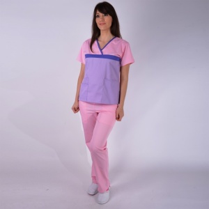 Bluza medicala ColorMIX roz / lila