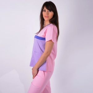 Bluza medicala ColorMIX roz / lila