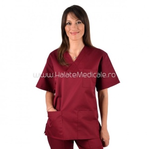 Bluza medicala unisex grena