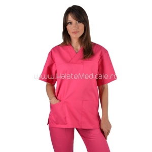 Bluza medicala unisex ciclam