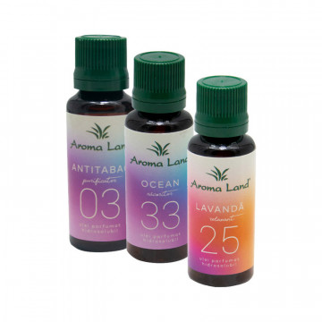 Pachet 3 uleiuri aromaterapie hidrosolubile, Aroma Land, 30 ml