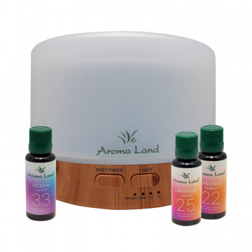 Pachet Aroma Difuzor + 3 uleiuri hidrosolubile Cool Office, Aroma Land