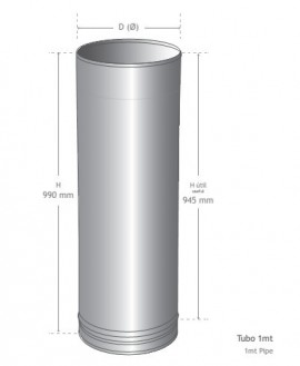 Tubo 1mt INOX (110)