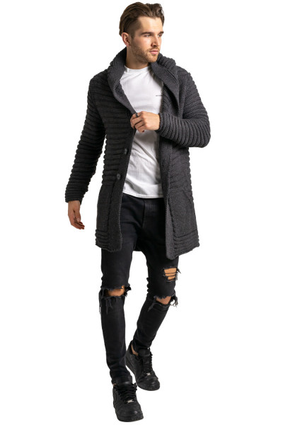 Cardigan UNDERWORLD asimetric cu glugă