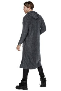 Cardigan UNDERWORLD asimetric cu glugă în negru