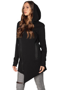 Hanorac asimetric negru Assassin UNDERWORLD negru