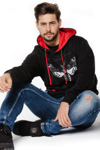 Hanorac cu buzunar marsupiu UNDERWORLD unisex Night Butterfly