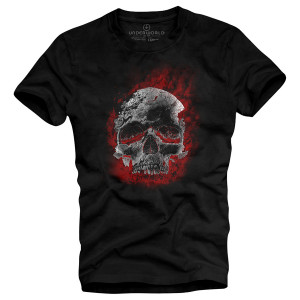 Tricou pentru bărbați UNDERWORLD Skull in fire
