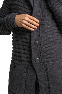 Cardigan UNDERWORLD asimetric cu glugă