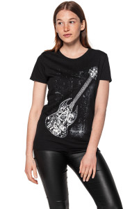 Set cadou T-shirt femeie + șosete UNDERWORLD Guitar machine