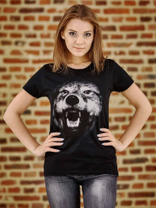 Set cadou T-shirt femeie + șosete UNDERWORLD Wolf / Animal Footprint