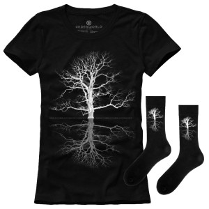 Set cadou T-shirt femeie + șosete UNDERWORLD Tree