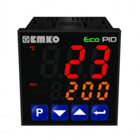 ecoPID.4.5.2R.S.0, Regulator de temperatura ON/OFF, PID, (L x W x H) 90 x 48 x 48 mm