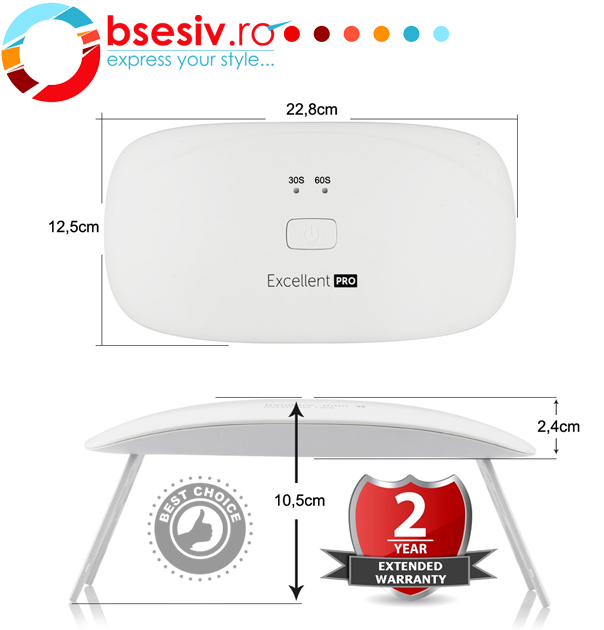 Lampa UV/LED Manichiura, Model 'SUNmini 2 Excellent PRO'