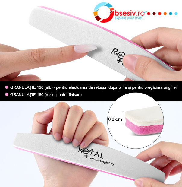 Pila Buffer Profesionala, Granulatie 120/180, Royal Femme