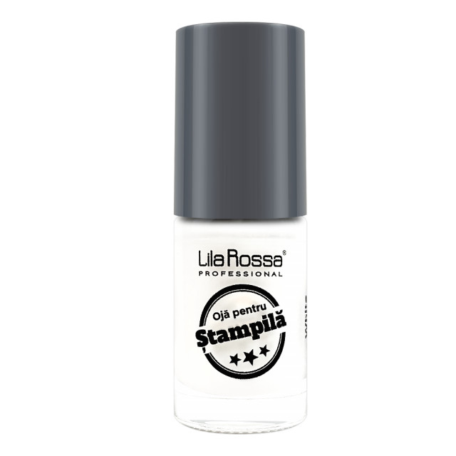 Lac Special Stampile Unghii Alb, Lila Rossa, 6ml