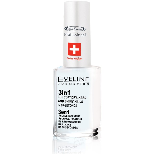 Tratament Unghii 3 in 1 Eveline Cosmetics Dry Hard and Shine Polish in 60 Seconds - 3 | YEO