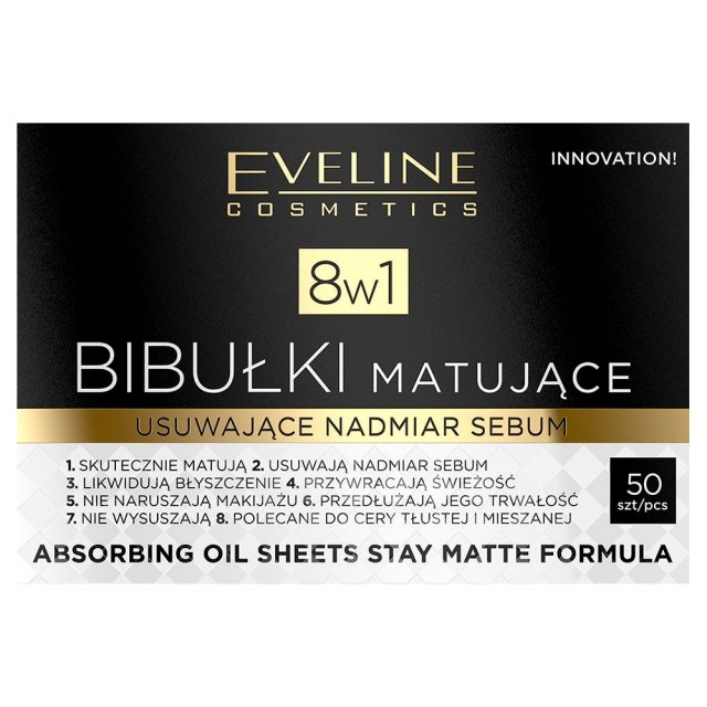 Servetele Absorbante Matifiante 8 in 1, Eveline Cosmetics