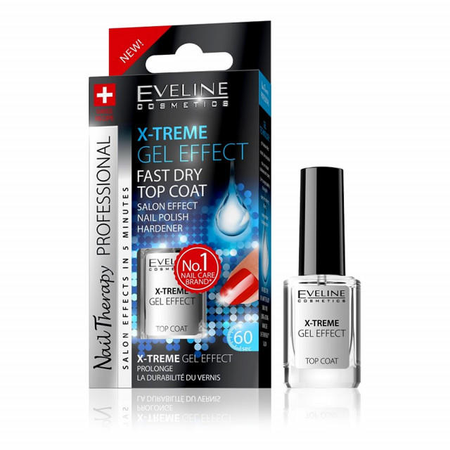 Tratament si Top Coat Luciu Eveline Cosmetics X-TREM Gel Effect