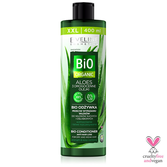 Balsam Anticadere Par BIO Organic si Vegan cu Aloe Vera si Ulei de Migdale Eveline Cosmetics