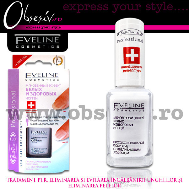 Tratament Unghii 3 in 1 Eliminarea Ingalbenirii Unghiilor si Petelor, Eveline Cosmetics - 1 | YEO