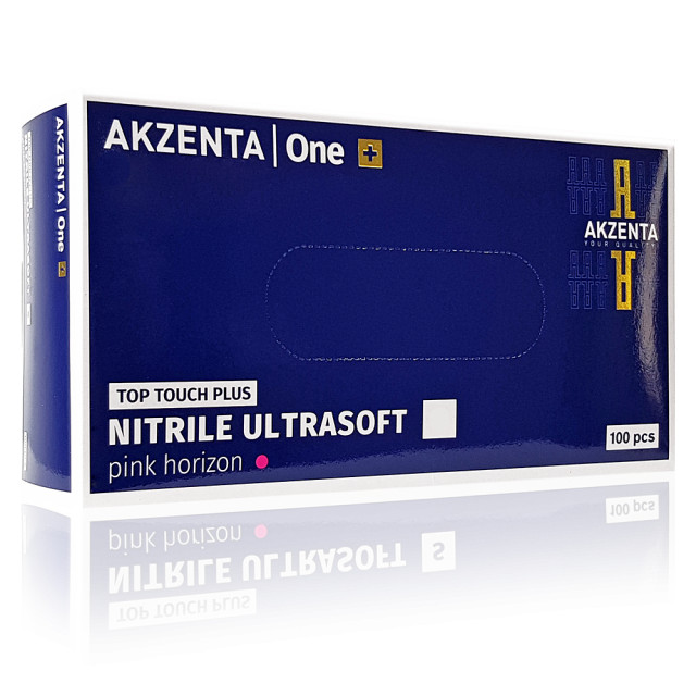 Manusi Examinare din Nitril Ultrasoft Akzenta TopTouch Plus Pink Horizon 100 Buc